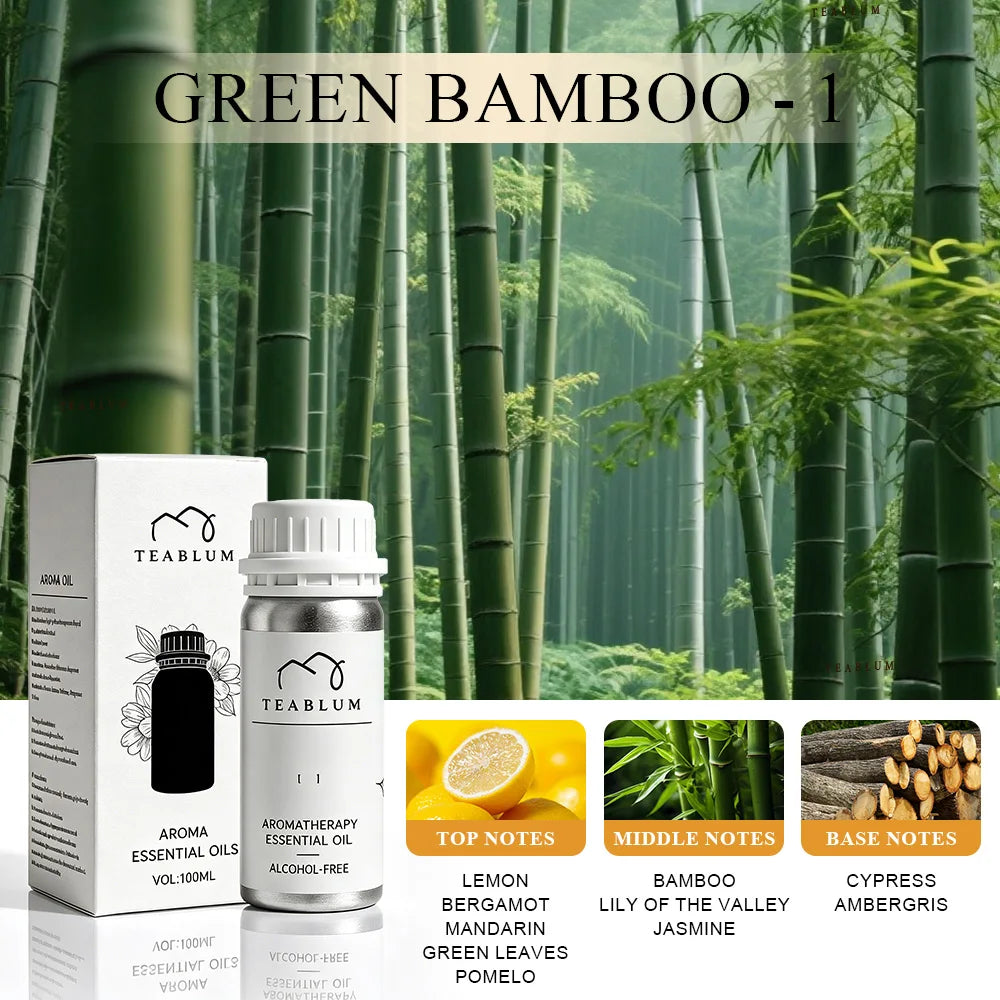TEABLUM 100ML Aromatic Hotel Essential Oil Hotels Home Air Freshener Pure Plant Essential Oil Alcohol Free for Electric Diffuser