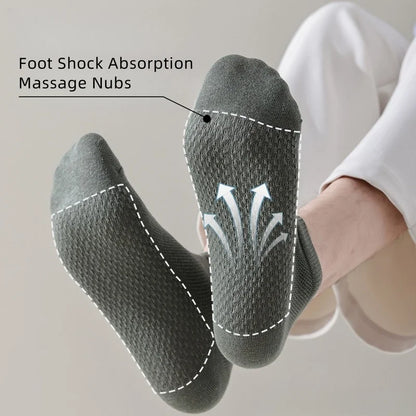1/4/7 Pairs Men's Mesh Breathable Ankle Socks & Crew Socks - Lightweight Cotton Low Cut No Show Socks for Sports, Spring Summer