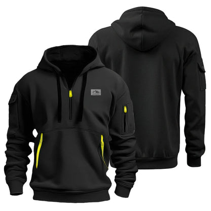 Men's hooded sports shirt casual sports jacket retro long-sleeved multi-pocket casual loose-fitting coat hoodie