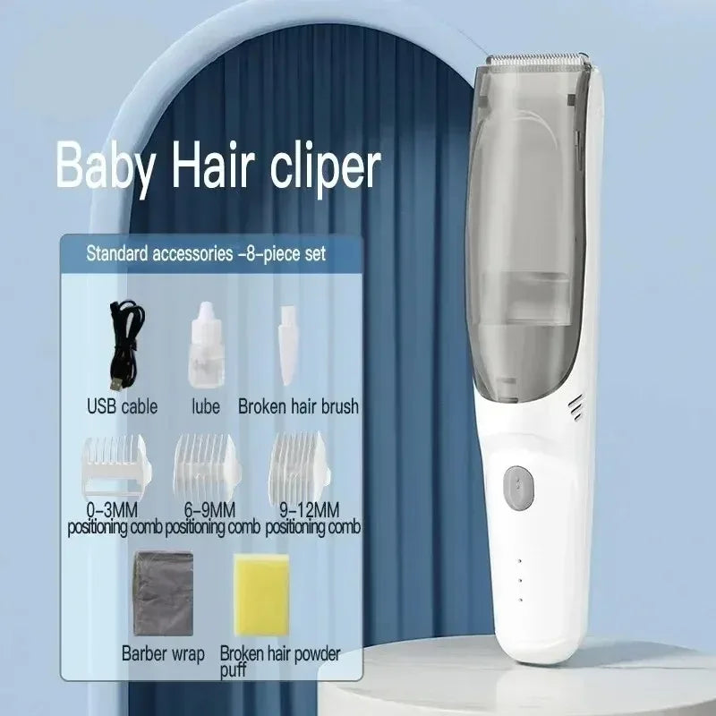 Household Hair Absorbing Electric Hair Clipper Waterproof Safe Razor Baby Children Hair Cutter Family Grooming Haircut Tool