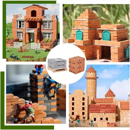 Mini Bricks 1/12 Scale Landscaping Model Tiny DIY Construction Buildings for Dollhouse Accessories Building Set