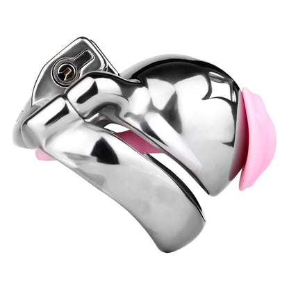 FRRK Meteor Small Mouth Sissies Male Chastity Cage Detachable Silicone Urethral Catheter Adult BDSM Belt SM Sex Tooys For Man