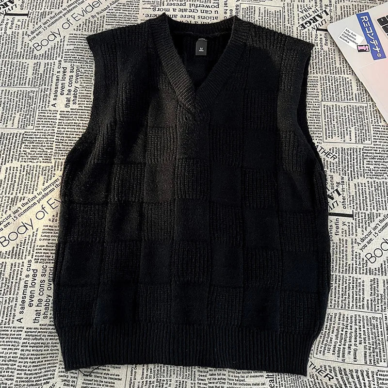 Loose V-neck Outerwear Bottom Clothing Basic Casual Vest Sleeveless Lightweight Windproof Jacket Warm Coat Men Fashion Waistcoat