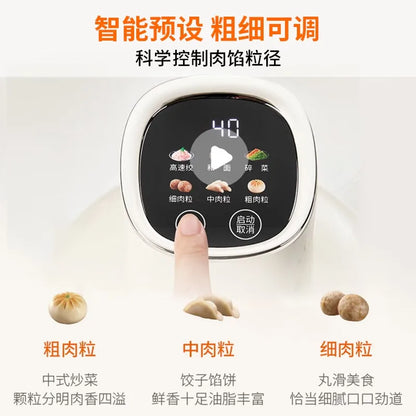Joyoung 2.8L Large-Capacity Smart Food Processor: Meat Grinder, Dough Mixer, Vegetable Chopper, and Filling Maker