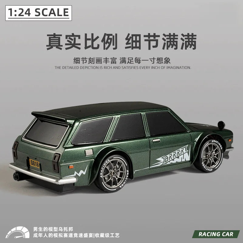 1:24 Scale 4WD Remote Control Retro Wagon Drift Car Off Road Racing Car With Proportional Throttle Toy For Kids And Adults