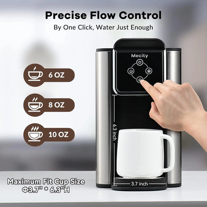 Coffee Maker 3 in 1 Single Serve Coffee Machine, Compatible with K cup Capsules, Instant Coffee Pot, Tea maker, 6,8,10 Oz Cup