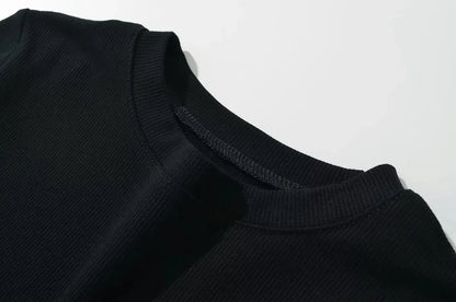Summer Short Sleeve O-neck Knitted Bodysuits Women Stretchable Slim Basic Solid Color Tops