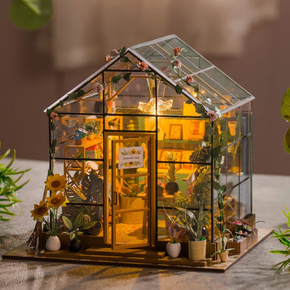 Wooden Miniature Doll House 3D Puzzle Assembly Building Model Kit Small Room Toys Home With Furniture Birthday Gifts Dollhouse﻿