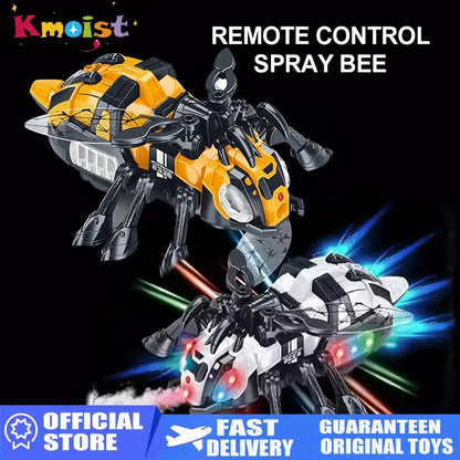 Electric Mechanical Bee Toy Featuring A Simulated Spray Function Crawling Action With Lights And Music Toys for Boys Kids Gifts