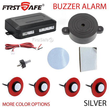 4x16.5mm Flat Parking Sensor Front Rear Universal Reverse Radar Buzzer Sound Alarm Easy Install Auto Safety Vehicle Accessories