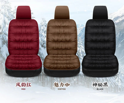 Plush Down Car Seat Cushion Winter Plush Single Seat Thickened Plush Winter Warm and Cold proof Five Seat Non shedding Hair
