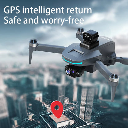 L200 PLUS GPS Drone 5G WIFI Professional 8K 3-axis Gimbal Aerial Brushless Obstacle Avoidance HD Dual Camera Security Drone Toys