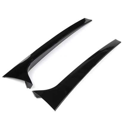Gloss Black Pair Rear Side Window Canard Splitter For Skoda Octavia Estate 2014-2019 Replacement Rear Window Side Spoiler Wing