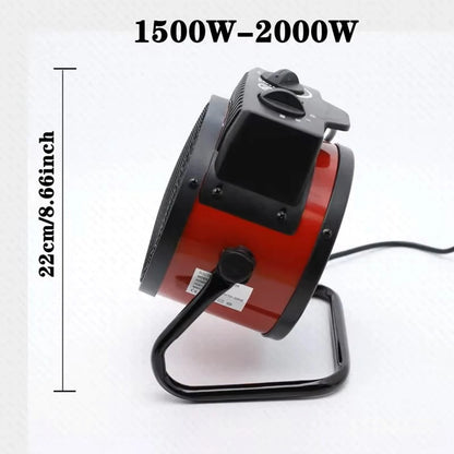 3500W Portable Ceramic Electric Space Heater 2500W Thermostat Air Warmer Radiator Room Fast Heat Auto Shut-Off Safety 1500KW