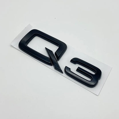 3D Chrome Glossy Black ABS TDI TFSI Car Rear Emblem Sticker for Audi A1 A3 A4 A5 A6 A6L A7 A8 S3 S6 Q3 Q5 Q7 TT S RS