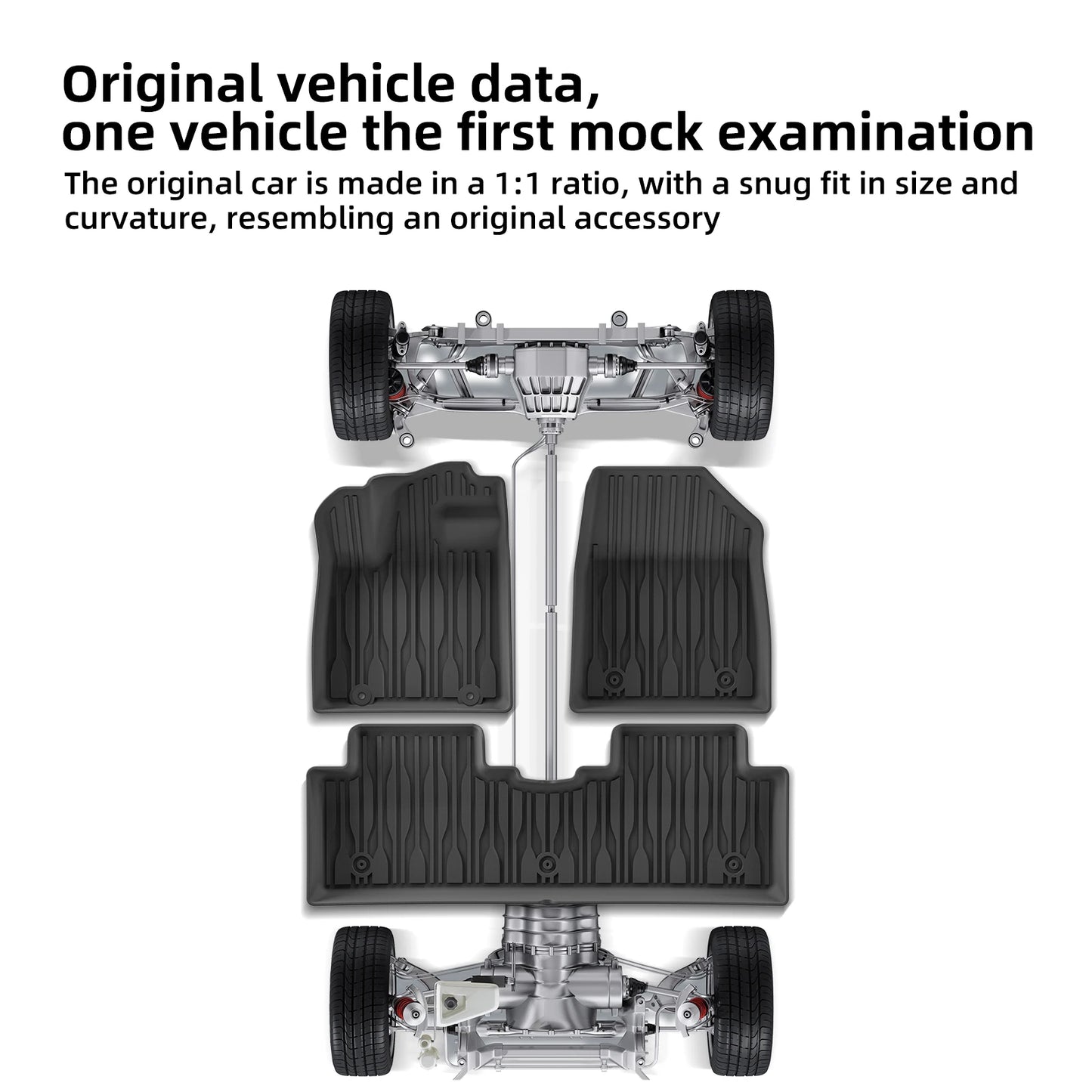 Left Drive for BYD ATTO2 EV/Yuan UP 2024-2025 Car Floor Mats Cargo Liner Trunk Pad TPE 3D Foot Mat Waterproof BLACK
