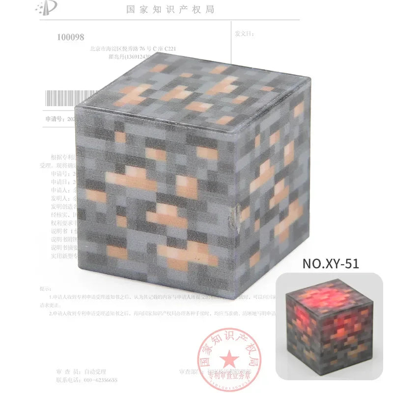 2CM Light-up Magnetic Square Building Blocks Replacement Parts DIY Educational Assembly Street Scene Lamp Bricks Kid Toy