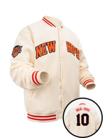Men's Letterman Jacket Vintage Vasity Baseball Coat Casual Streetwear Outerwear with 'G' Letter Embroidery & Inner Pocket