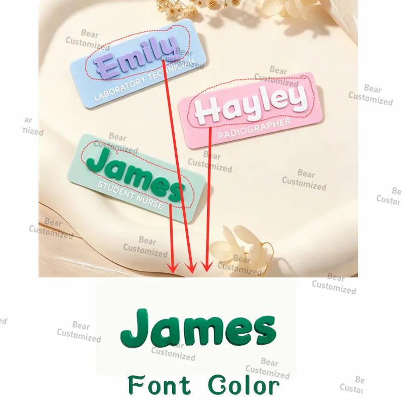 Custom  Acrylic Name Brooch ，Work Name Badge， Personalised Name Badge, Acrylic Name Badge, Gift for Nurse Present for Teacher