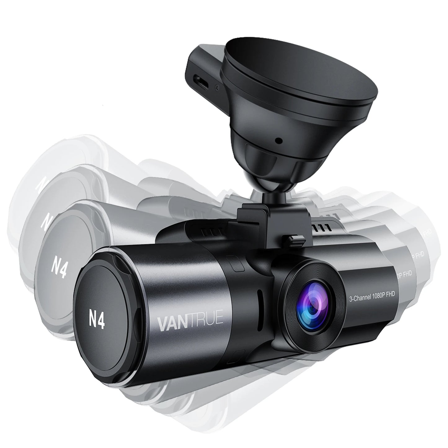 VANTRUE Dash Cam GPS Receiver Module Type C USB Port Car Suction Cup Mount for Windows and Mac