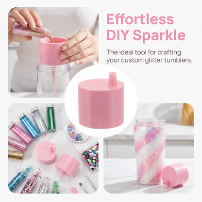 2Pcs No Mess Glitter Funnel Craft Snow Globe Tumbler Supplies Plastic Filling Tool DIY Cup Making Kit Snow Globe Tumbler