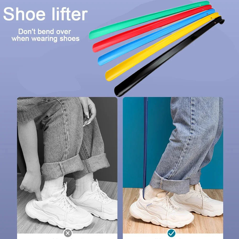 59cm Plastic Extra Long Shoehorn Hotel Household Shoe Wearer Shoes Lifter Shoes Spoon Lazy Does Not Bend Shoe Draw Helper