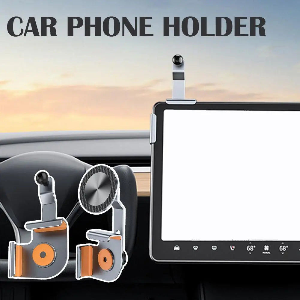 For Tesla Model 3/Y/S/X Car Phone Holder Mount Adjustable Magnetic Phone Holder Car Screen Side Phone Support Frame