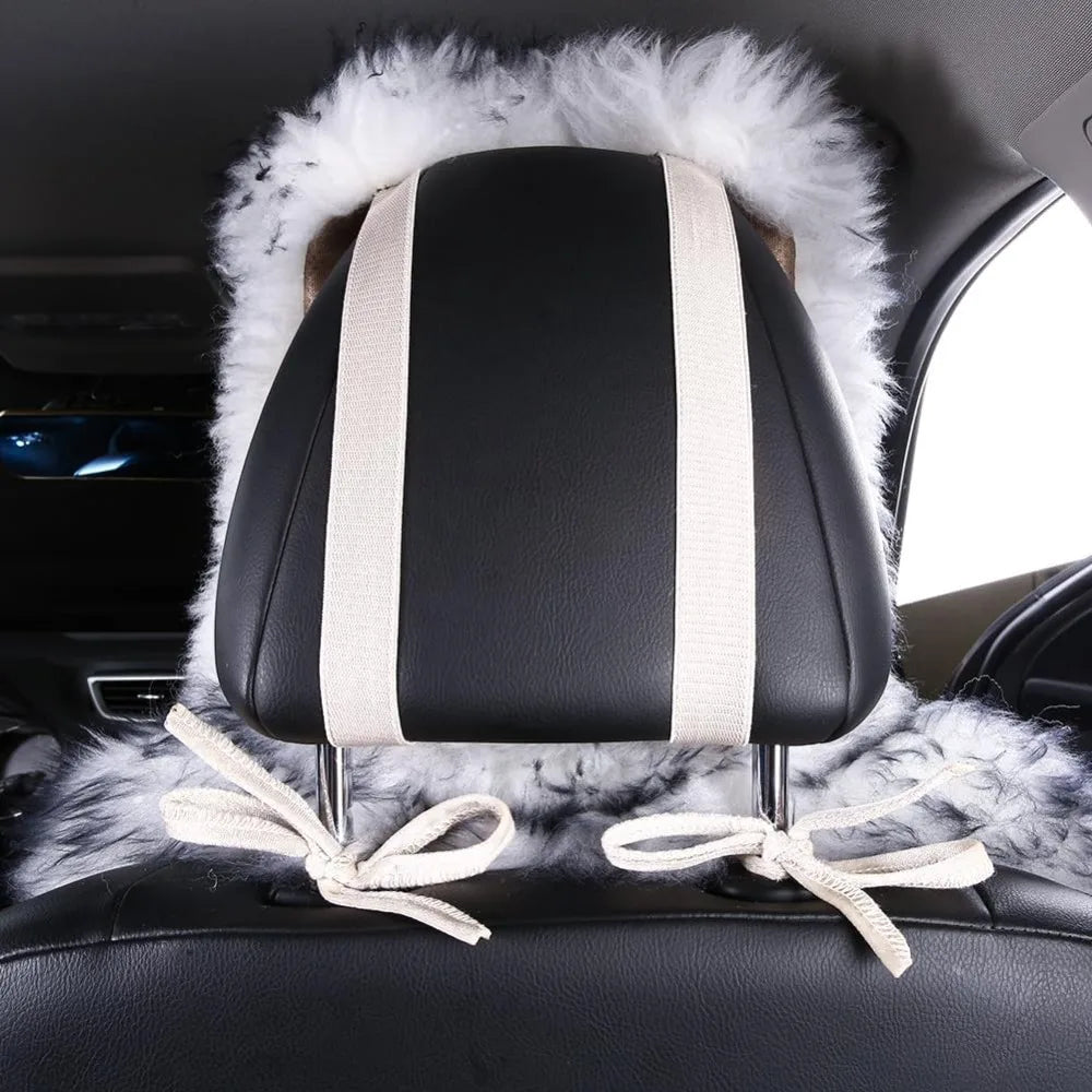 1pc Sheepskin Fur Car Seat Covers, Universal Size Australian Long Wool Car Seat Cushion for Adult Man Women, 1 Piece Seat