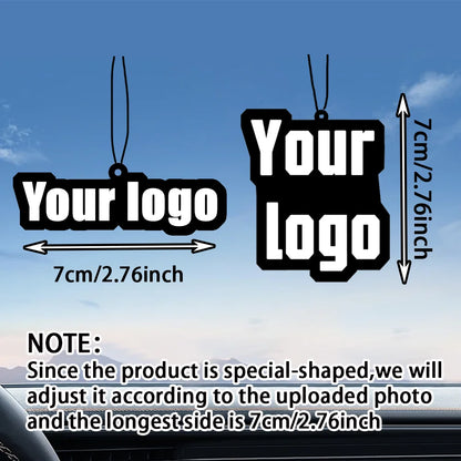 20pcs customized photos, logo car air freshener, fragrance lasting for 20 days, double-sided printing - hanging on the car