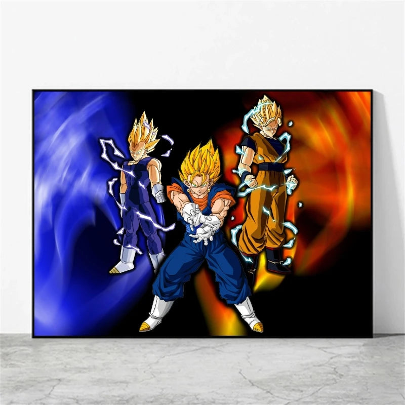 Classic Warm Blood Dragon Ball Posters Anime Pictures Goku Vegeta Son Gohan Wall Art Home Decor Picture Hanging Painting Decor