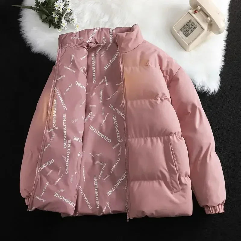 Winter Coat for Men Loose Down Jacket Man Pink Deals On Offer Original Brands Stylish High Quality Luxury Designer Harajuku Y2k