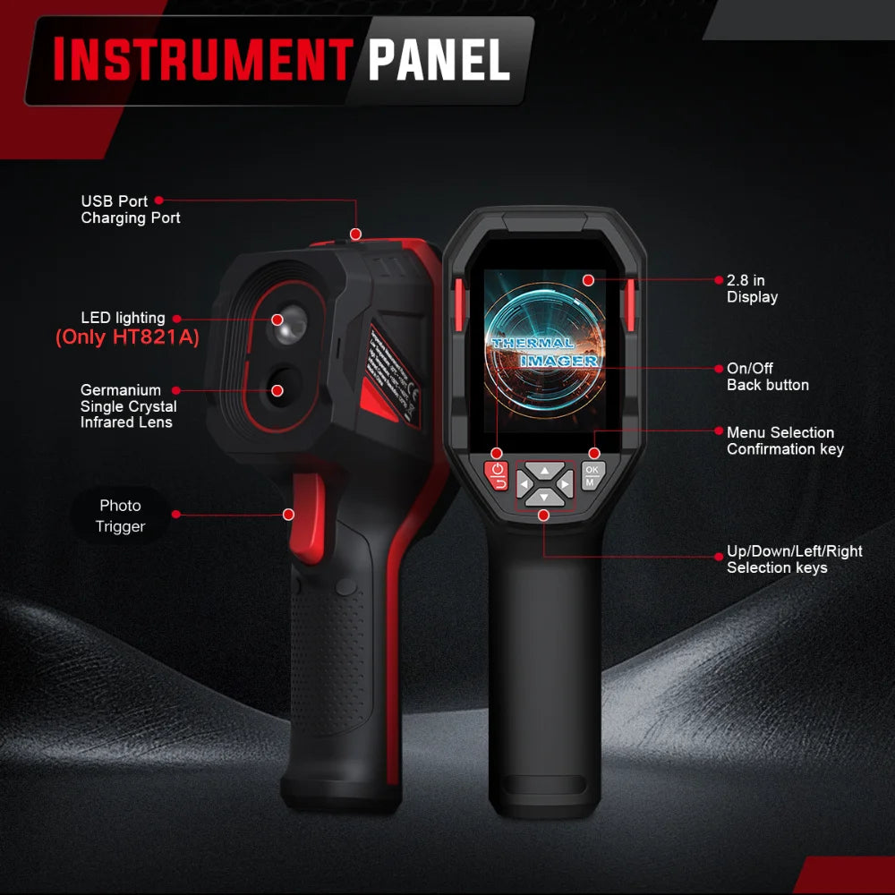 HABOTEST HT821A rechargeable thermal imaging camera -20 ℃~550 ℃ waterproof, dustproof, and anti drop handheld thermal imaging