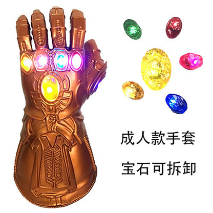 Marvel Iron Man Thanos PVC Infinity Gauntlet Wearable Movable Led Removable Infinity Stones Cosplay Prop Collectible Model Adult