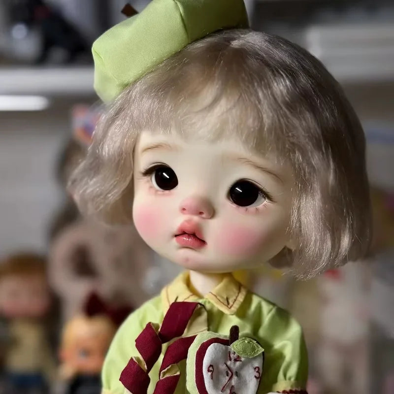 New 25cm Big Head Girl 1/6 Q-baby SD BJD Doll Resin Toy Birthday Gift Makeup from Stock Free Shipping
