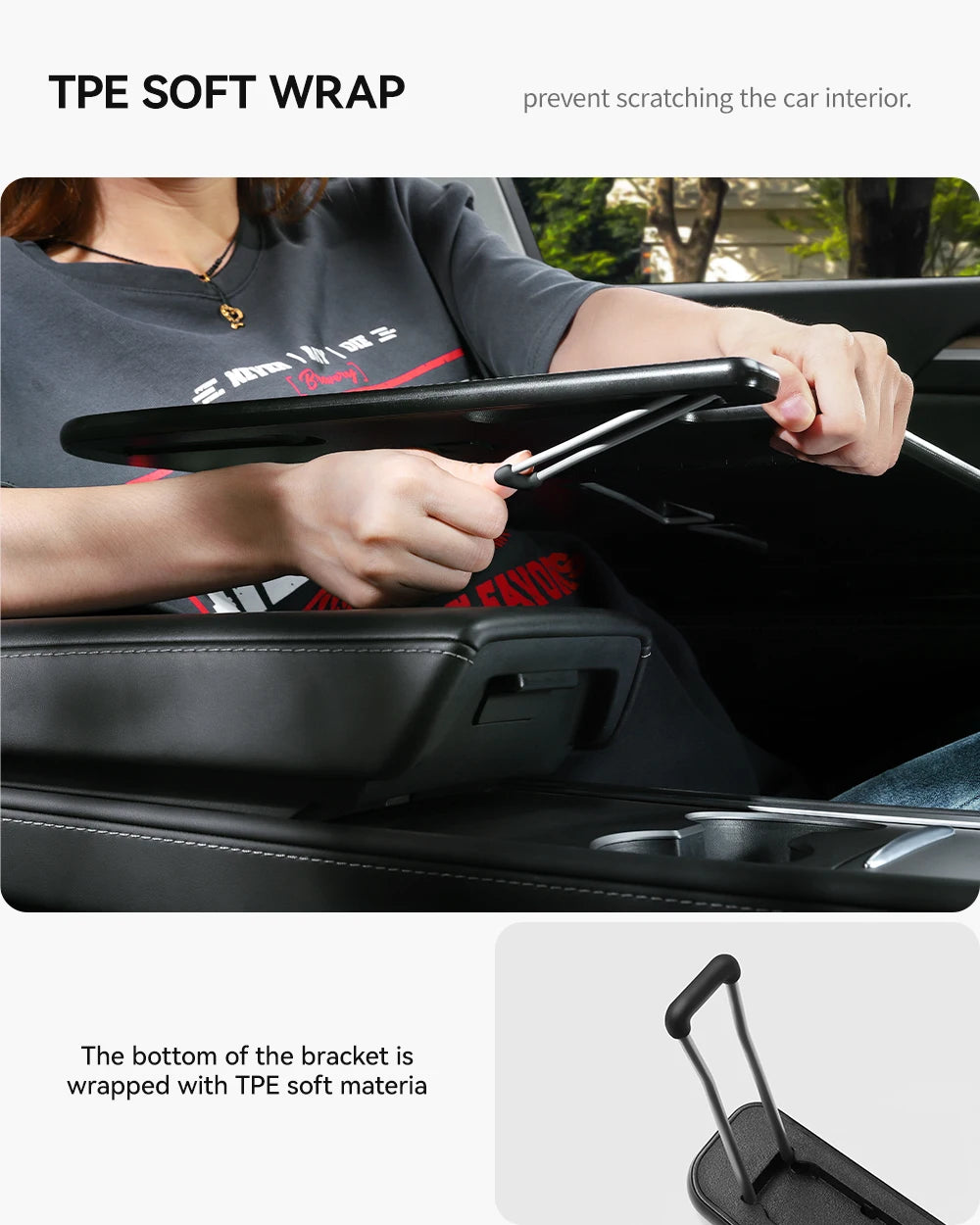 YZ Table Desk For Tesla Model 3 Y X S Highland Juniper 2021-2025 Car Steering Wheel Laptop Tray Food Desk Portable Office Table