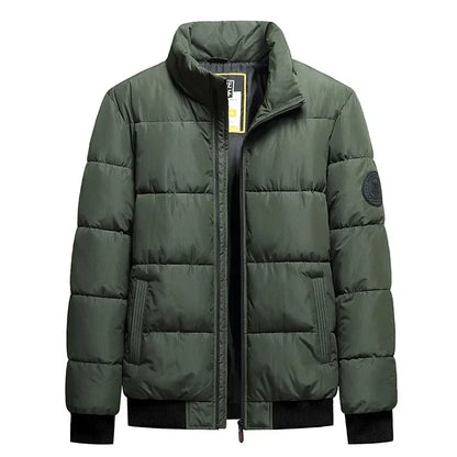 8XL Stand Collar Cotton Parkas Men Autumn Winter Thick Padding Baseball Collar Parkas Men Korean Fashion Outerwear Down Coat Man