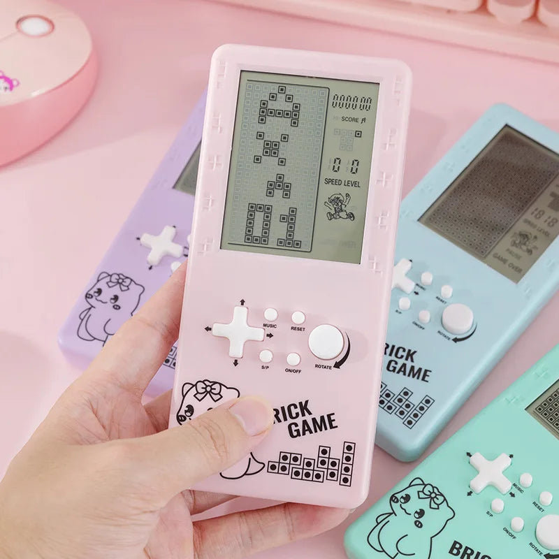 1/2/3PCS Cartoon Brick Game Handheld Console Big Size Retro Russian Block Game Portable Toy For Children Party Favor Present