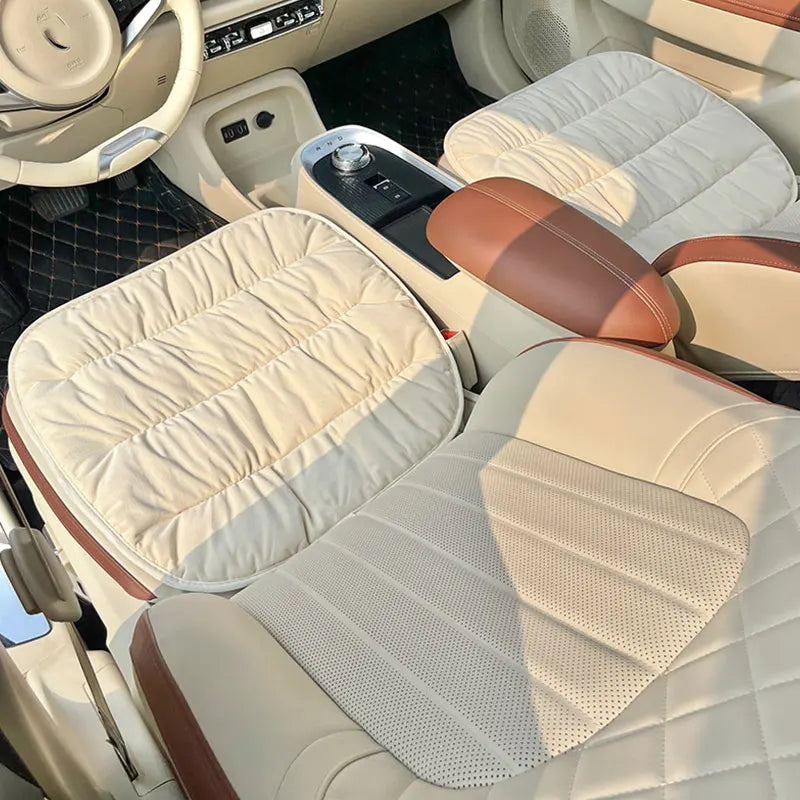 Universal Winter Car Seat Cover Cushion Thick Plush Pad Fashion Warm Front Chair Protector For Sedan SUV Car Accessories