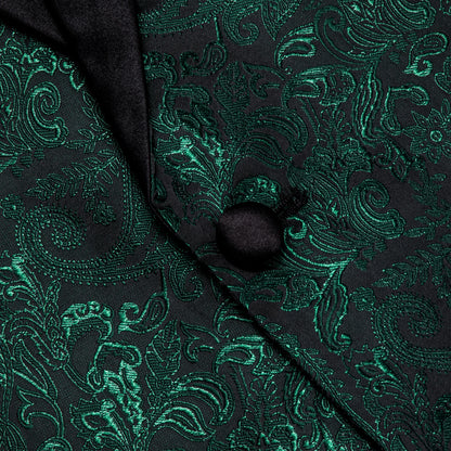 Men's Suits Blazer Green Red Silver Color Paisley Luxury Wedding Prom Business Banquet Suit Coat Men Clothing Jacket
