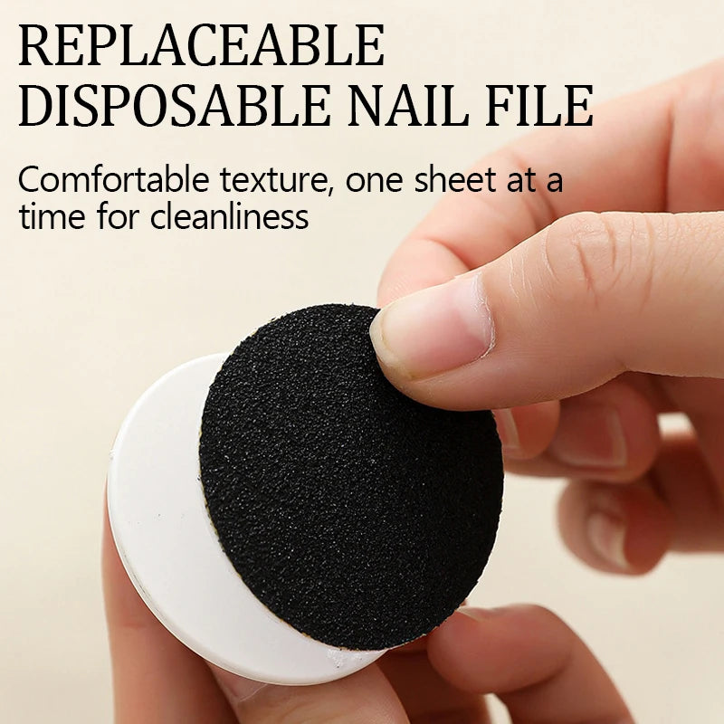 Electric callus remover with non-slip stripes with speed control and 60 sandpaper discs for dry and cracked skin calluses