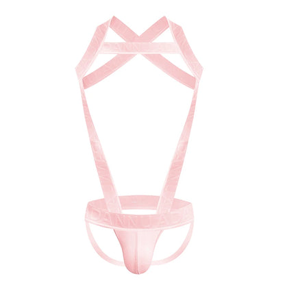 Men's Harness Straps Sexy Body Bondage Bra Underwear Nightclub Erotic Costume Hollow Out Performance Tank Top Clothing Corset