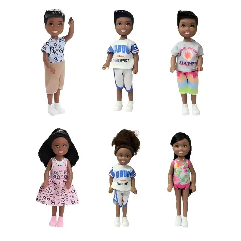 Kawaii 6 Person / Lot 5.5 Inch Dolls Lover Game Set Play Toys Doll Accessory Clothes  Fast Shipping Gift Best Birthday Present