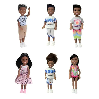 Kawaii 6 Person / Lot 5.5 Inch Dolls Lover Game Set Play Toys Doll Accessory Clothes  Fast Shipping Gift Best Birthday Present