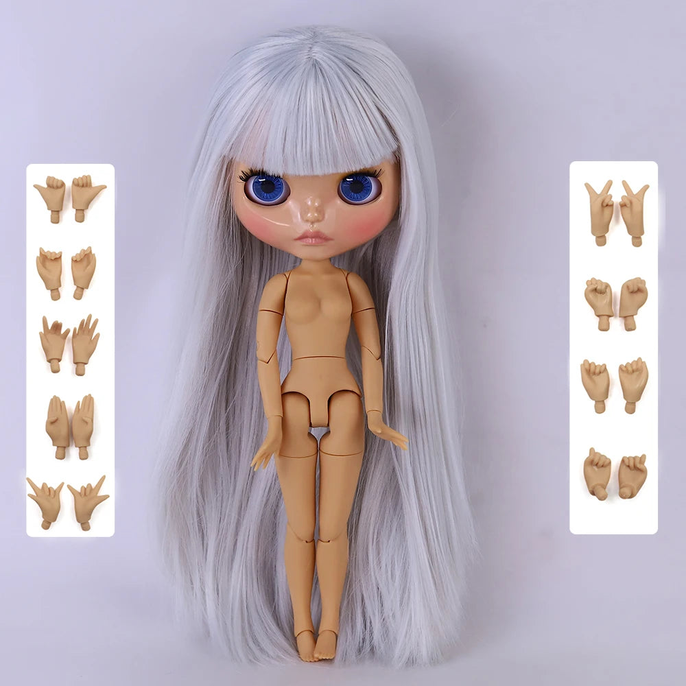 ICY DBS Blyth Doll 1/6 Joint 30cm tan Skin Glossy Face Female Set Doll BJD Toy Gift