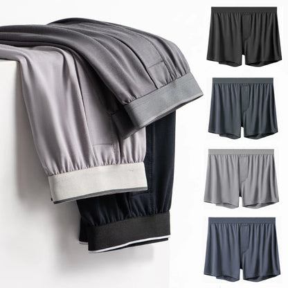 2pcs Men Modal Underwear Male Soild Casual Boxer Shorts Elastic Waistband Button Man Boxer Underwear Comfortable Shorts for Home