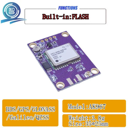 UBX NEO-M9N Module Four-star Multi-Frequency BDS/GPS M8N GNSS Positioning Module Submeter Flight Control Robot Support 25HZ
