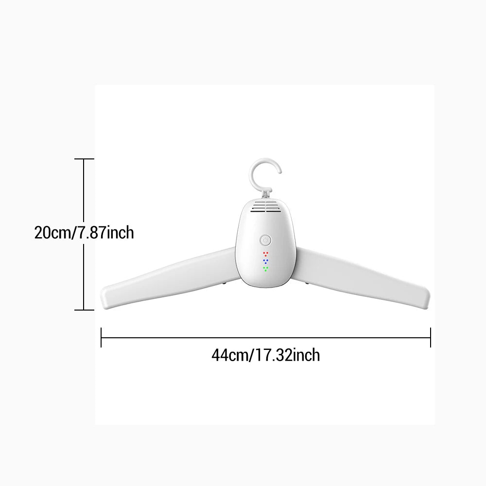 1/2 Portable Electric Clothes Dryer Hanger Warmer 220V Outdoor Travel Garment Clothing Shoes Heater Quickly Drying & Sterilizing