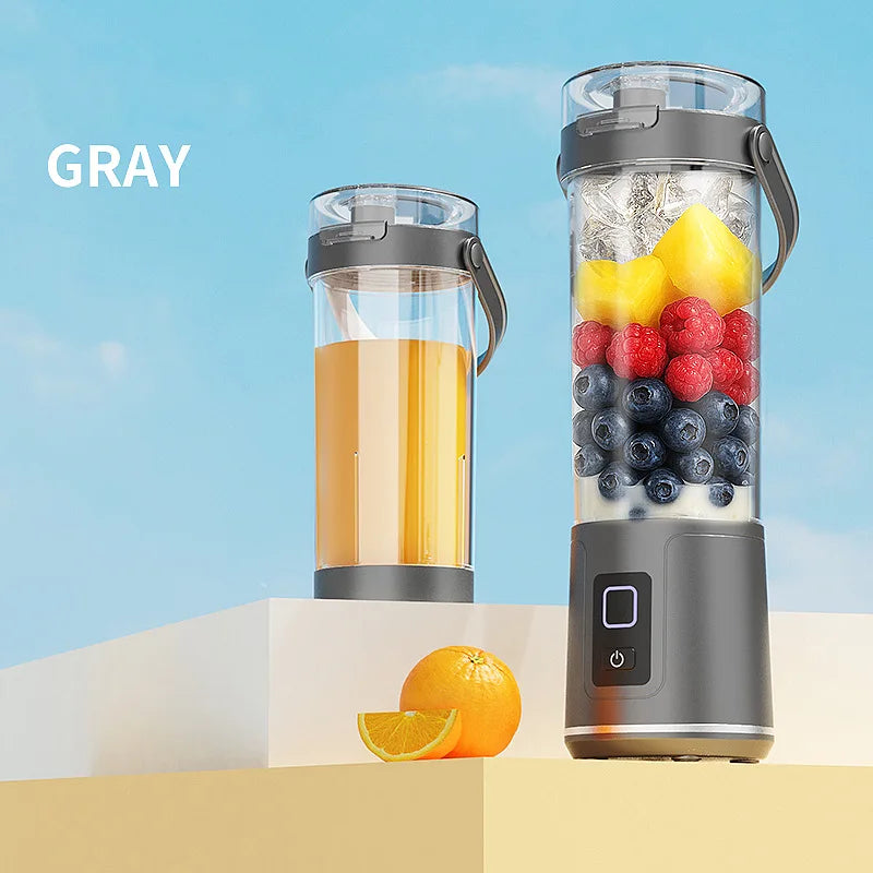 Rechargeable Mini Portable Juicer Cup, Multifunctional Dual-Use Small Household Fruit Juice Blender for Travel & Home