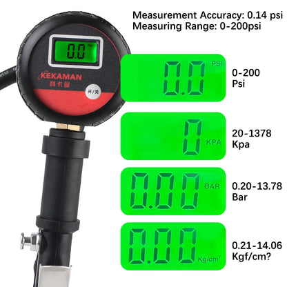 Universal Digital Tire Pressure Gauge - LCD Display High Precision Tyre Tester for Car Truck Motorcycle Vehicles