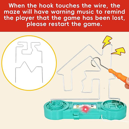 Electric Touch Fire Maze Toy Focus Training Desktop Game Fire Impact Hand Eye Coordination Puzzle Toy